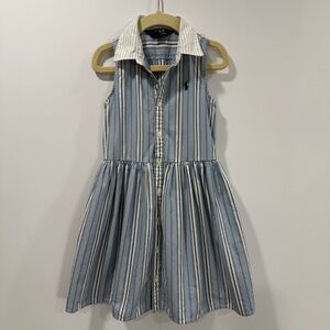 Polo by Ralph Lauren Blue and White Striped Dress